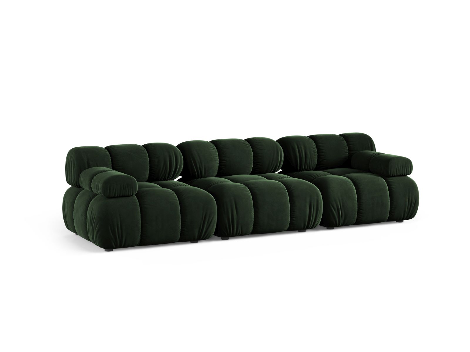 Velvet Modular Sofa, "Bellis", 3 Seats, 282x94x70