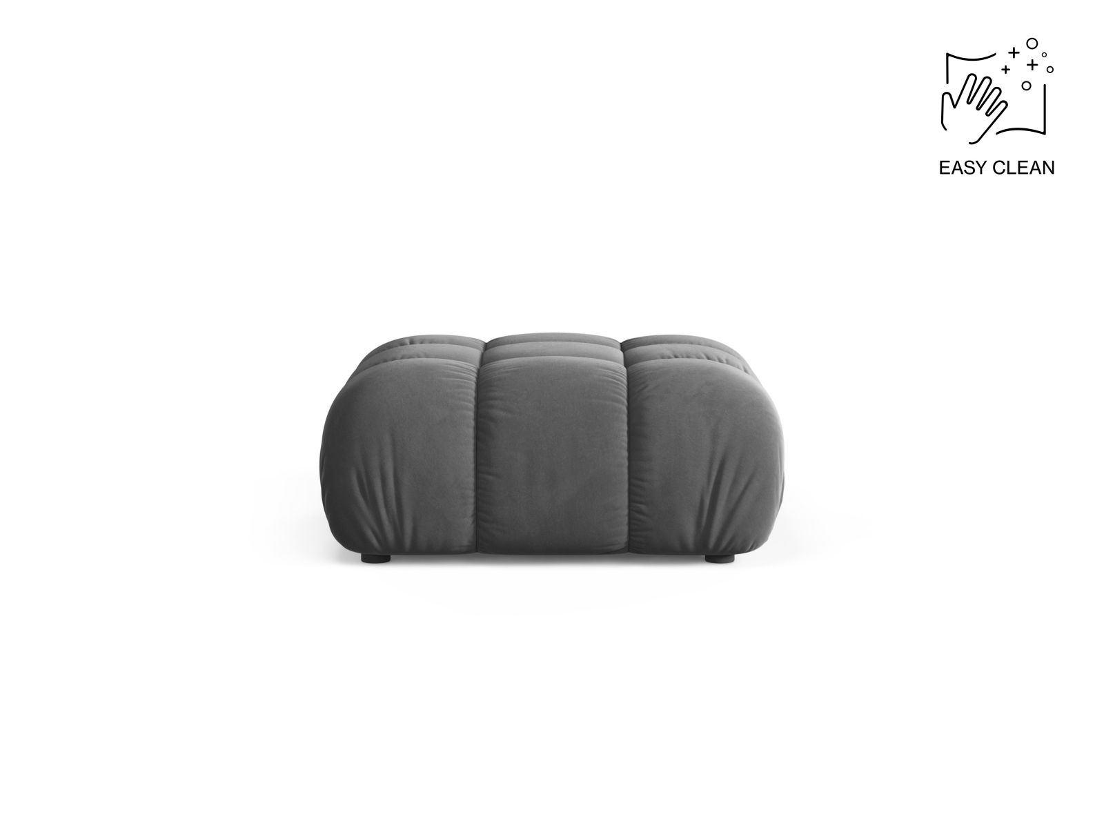 Velvet Pouf, "Bellis", 1 Seat, 94x94x43