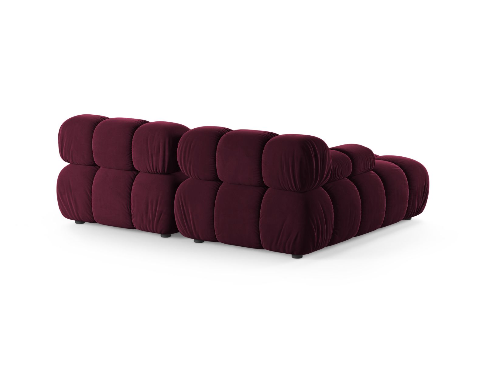 Velvet Modular Left Corner Sofa, "Bellis", 3 Seats, 188x155x70