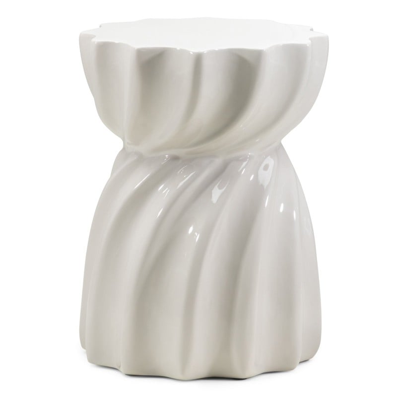 Stolik boczny Bloom 35 cm, szarobeżowy, glossy
