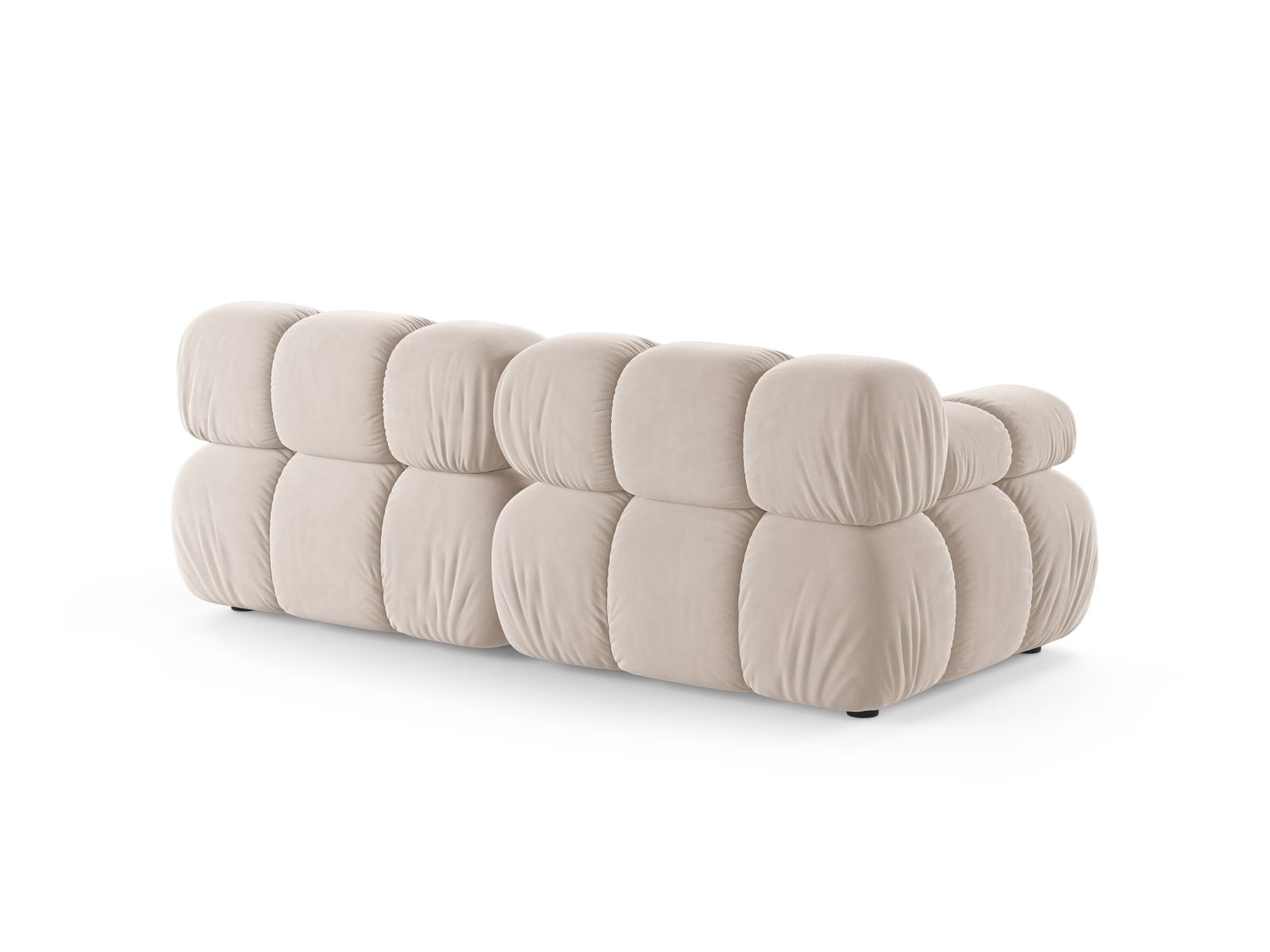 Velvet Modular Sofa, "Bellis", 2 Seats, 188x94x70