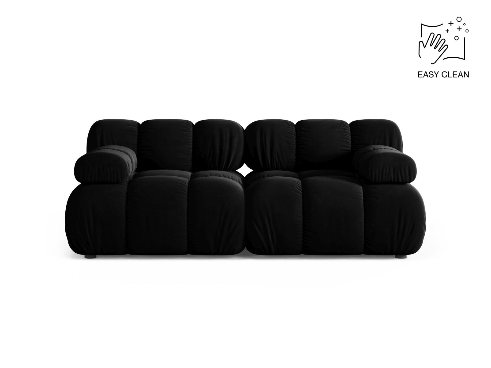 Velvet Modular Sofa, "Bellis", 2 Seats, 188x94x70