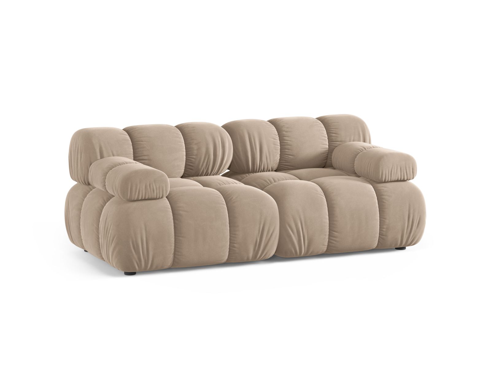Velvet Modular Sofa, "Bellis", 2 Seats, 188x94x70