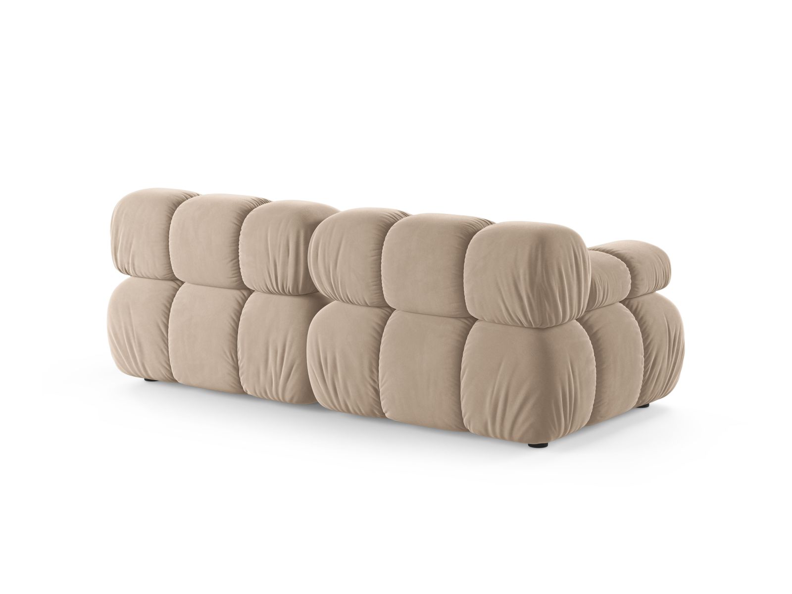 Velvet Modular Sofa, "Bellis", 2 Seats, 188x94x70