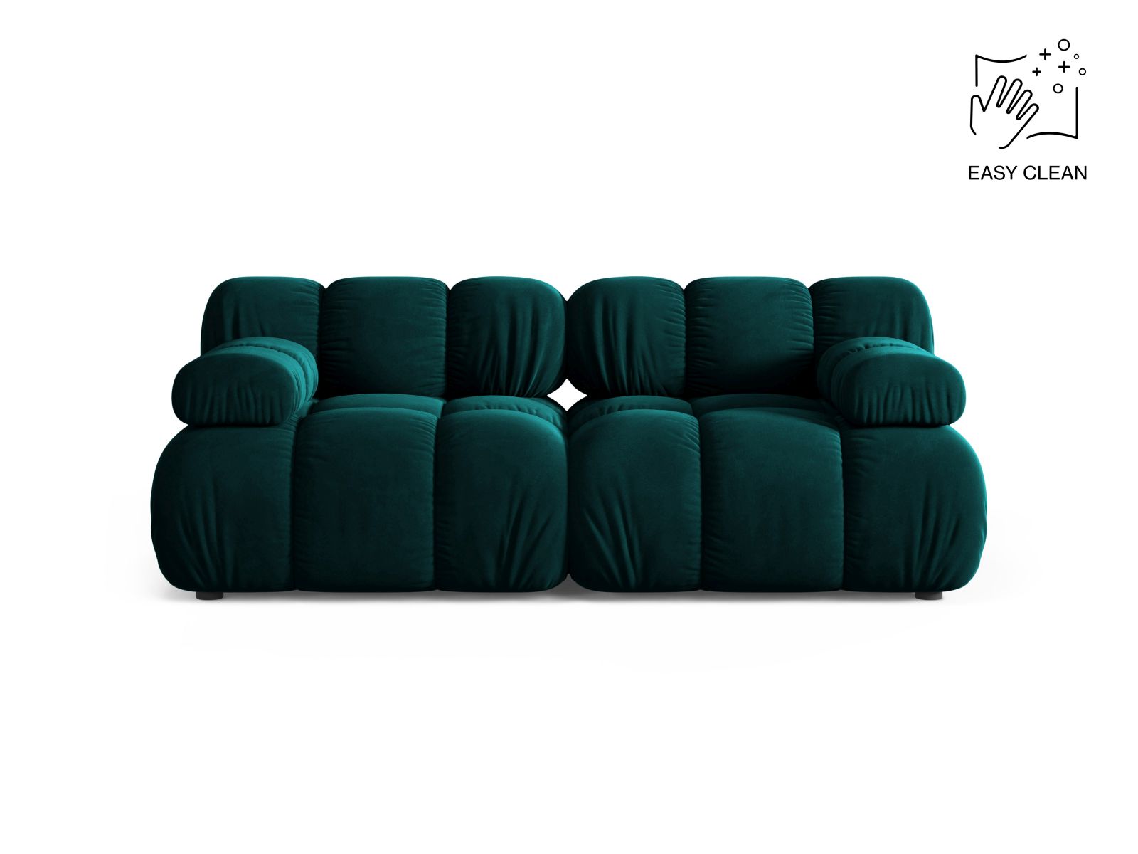 Velvet Modular Sofa, "Bellis", 2 Seats, 188x94x70