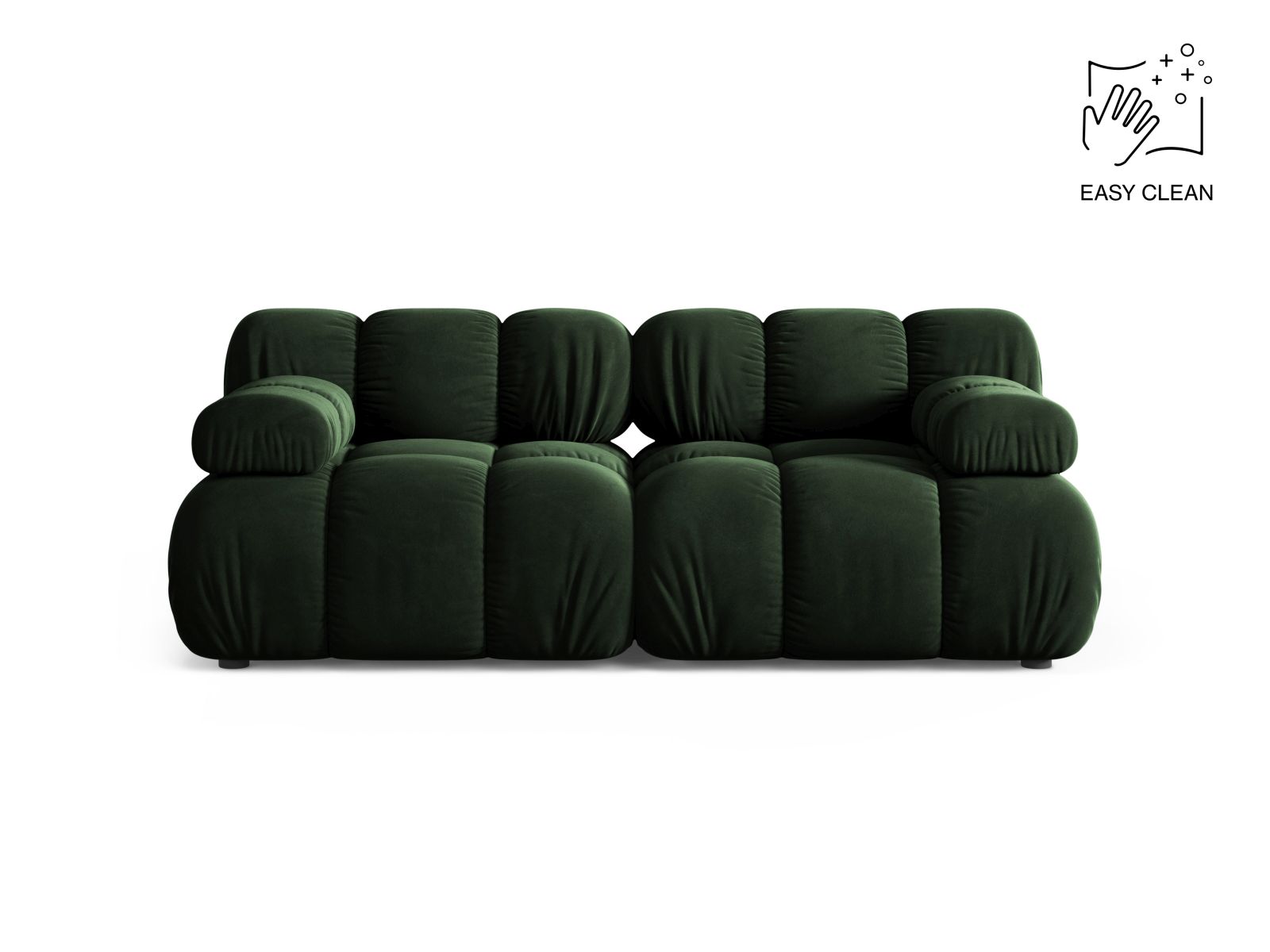Velvet Modular Sofa, "Bellis", 2 Seats, 188x94x70