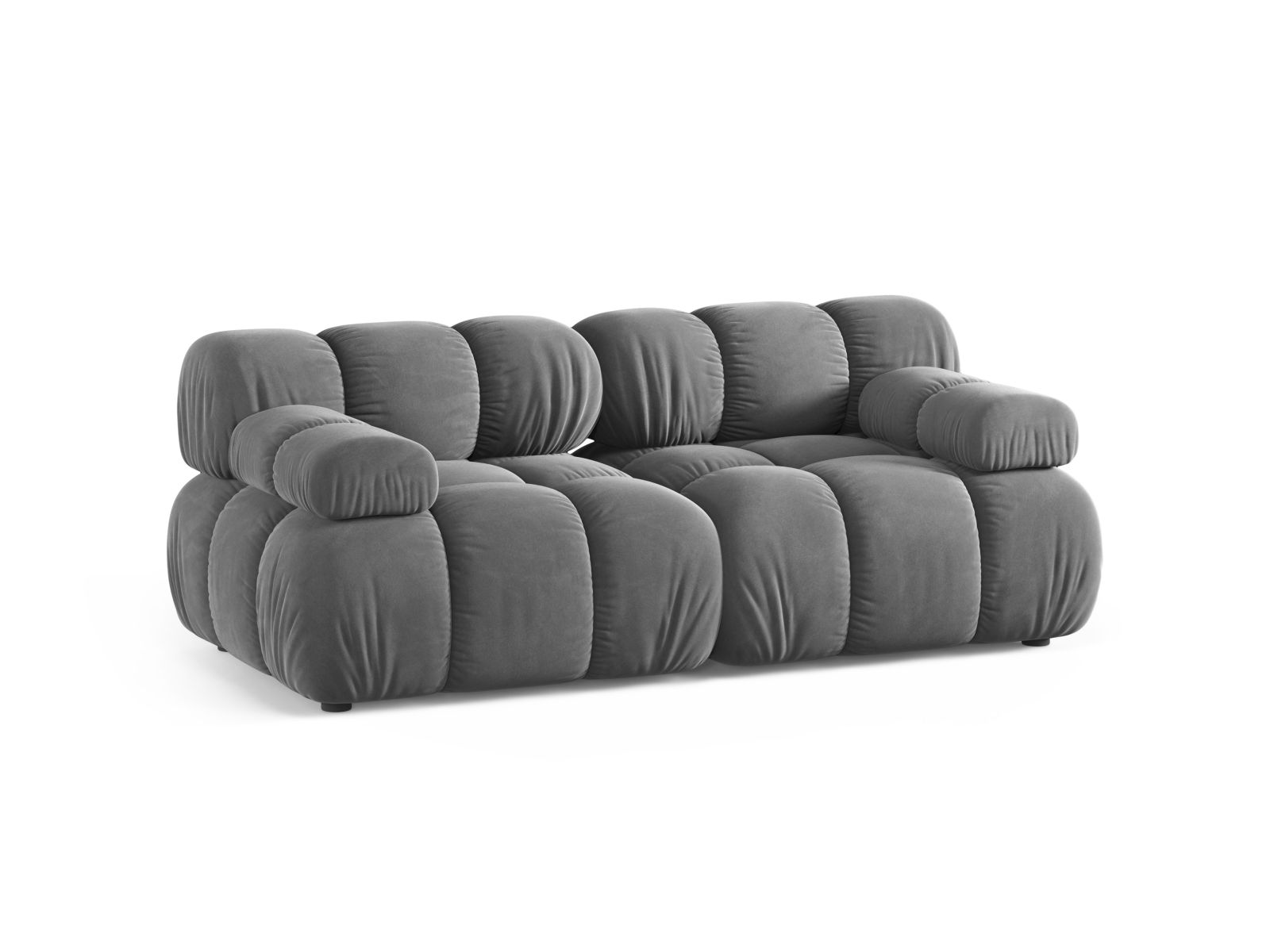 Velvet Modular Sofa, "Bellis", 2 Seats, 188x94x70