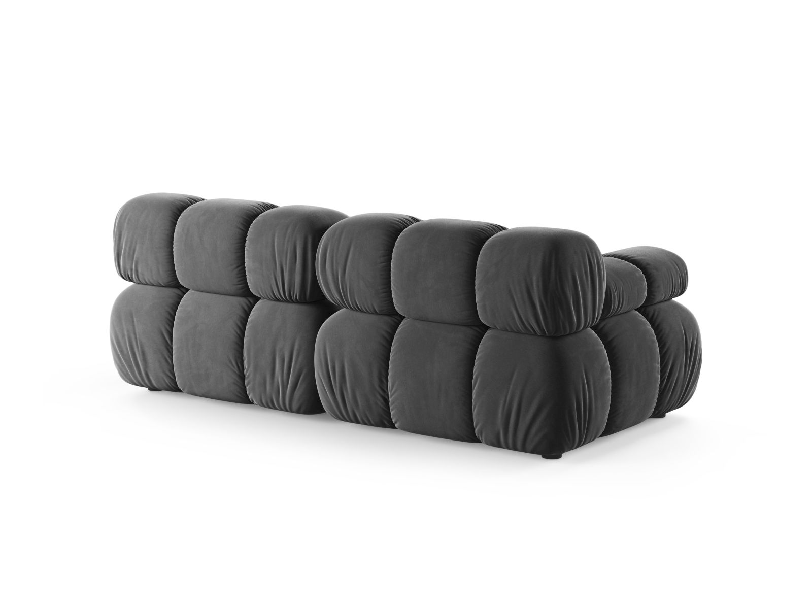 Velvet Modular Sofa, "Bellis", 2 Seats, 188x94x70