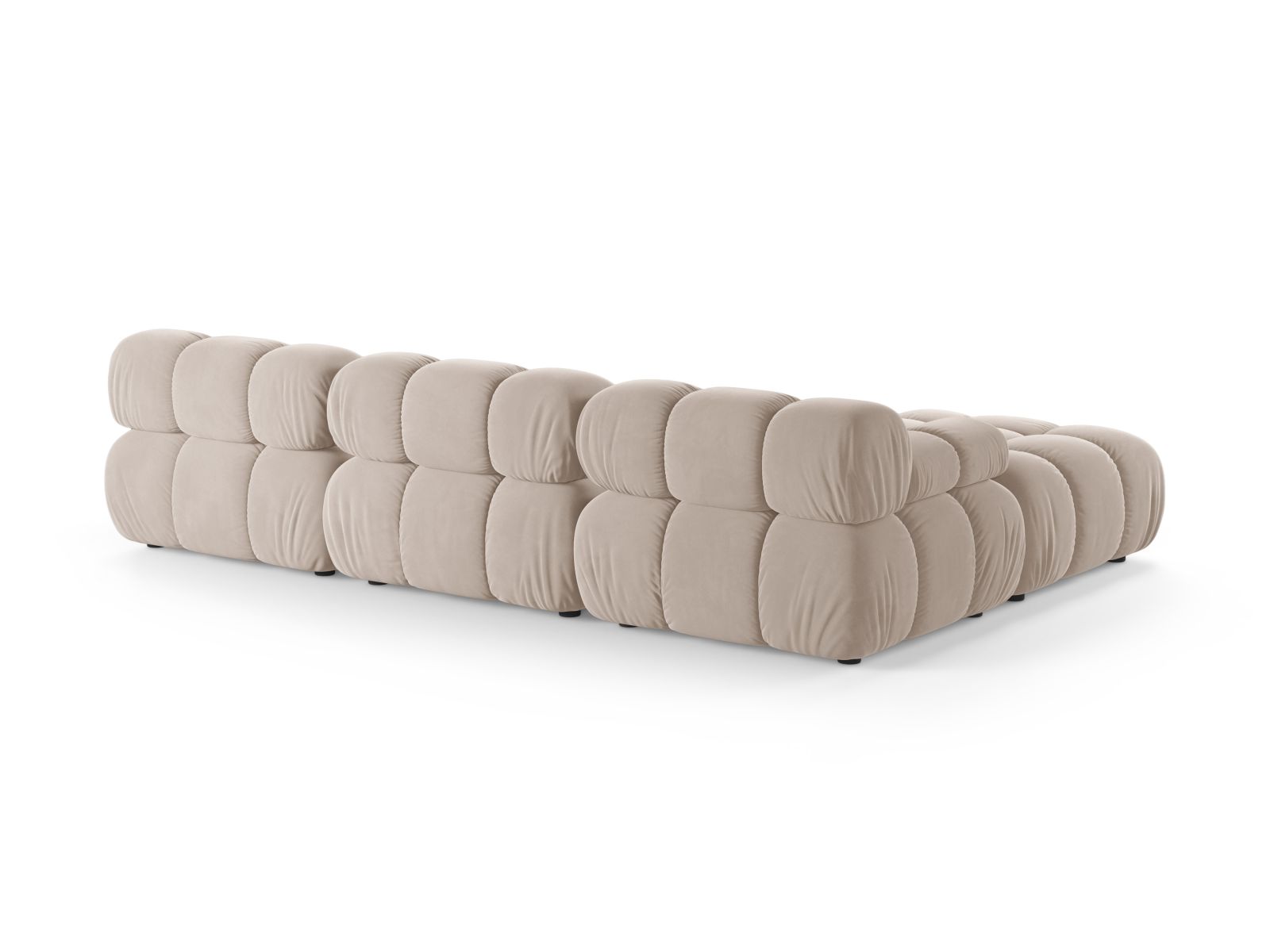 Velvet Modular Sofa, "Bellis", 4 Seats, 282x188x70