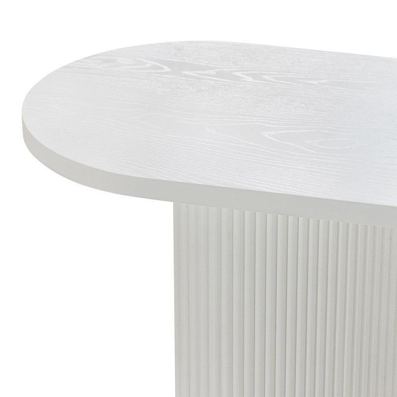 Biurko/konsola Pauline 140 cm, białe, lamele