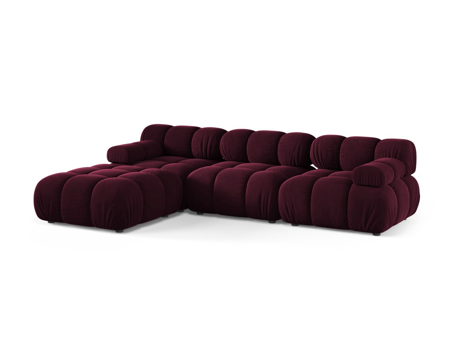 Velvet Modular Sofa, "Bellis", 4 Seats, 282x188x70