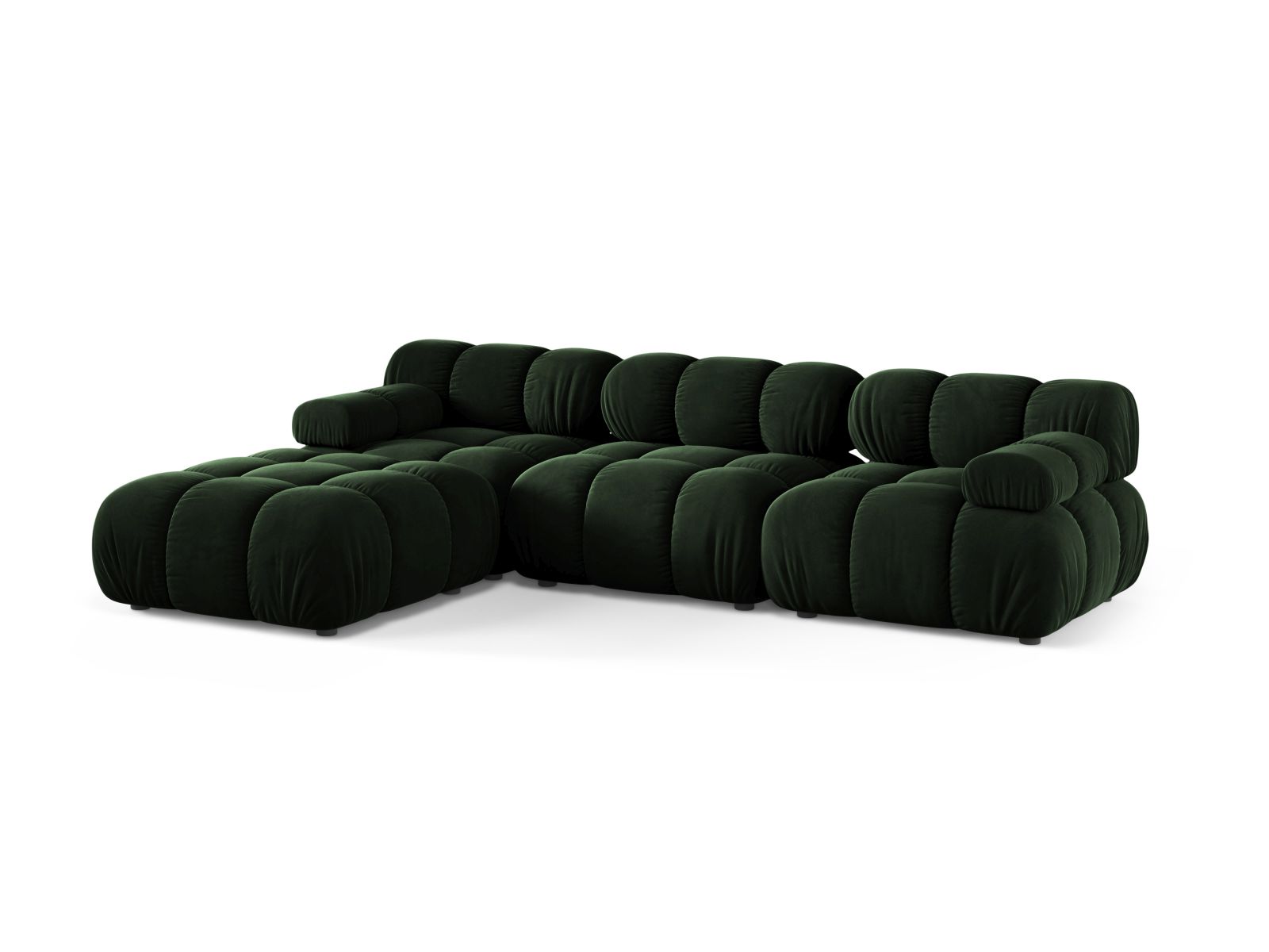 Velvet Modular Sofa, "Bellis", 4 Seats, 282x188x70