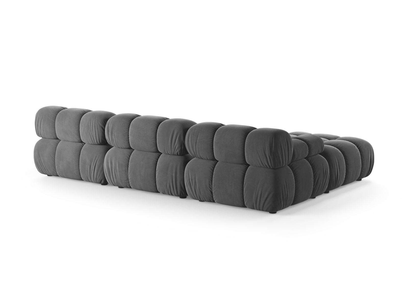 Velvet Modular Sofa, "Bellis", 4 Seats, 282x188x70