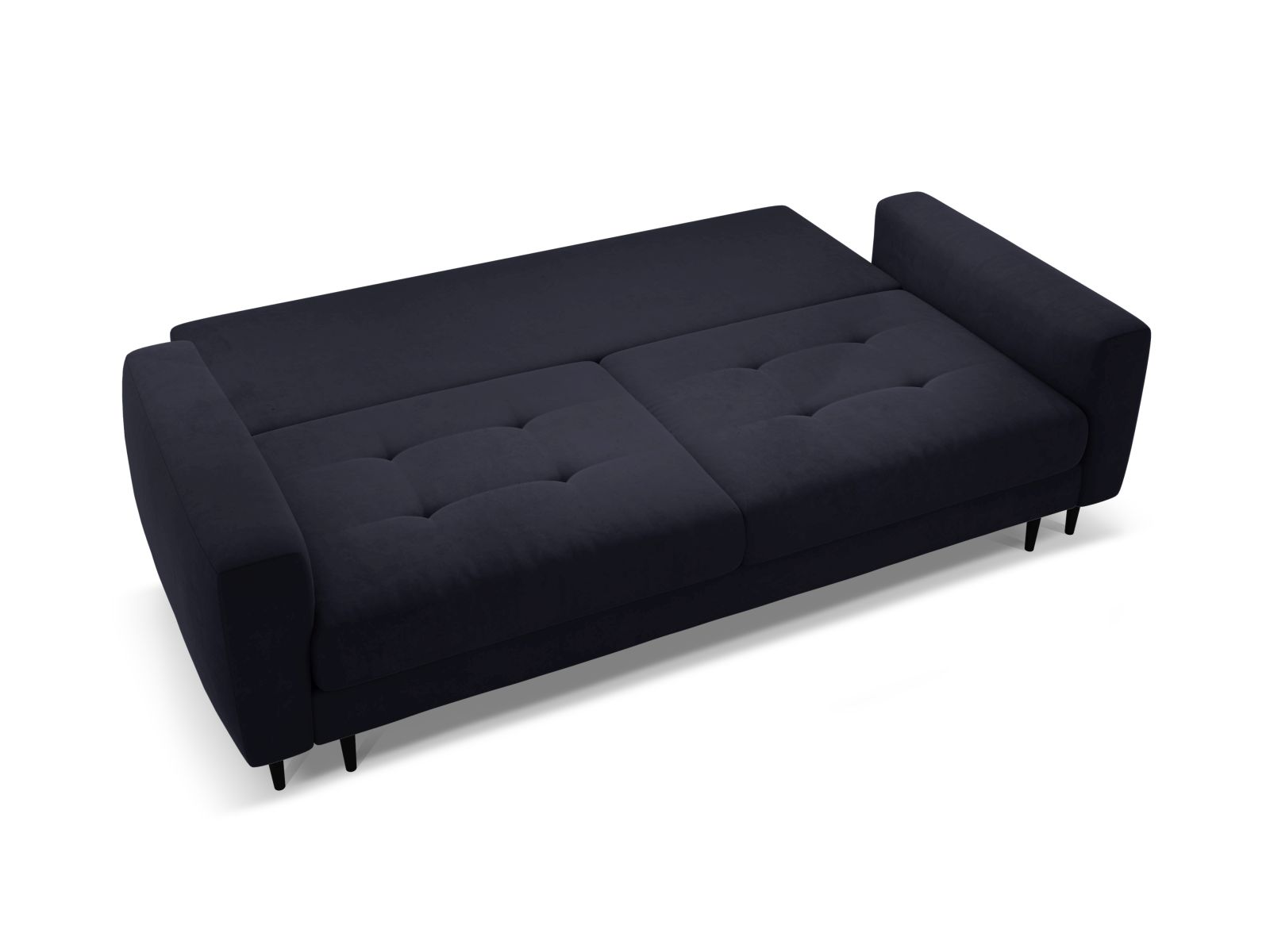 Velvet Sofa With Bed Function And Box, "Bemy", 3 Seats, 242x110x92
