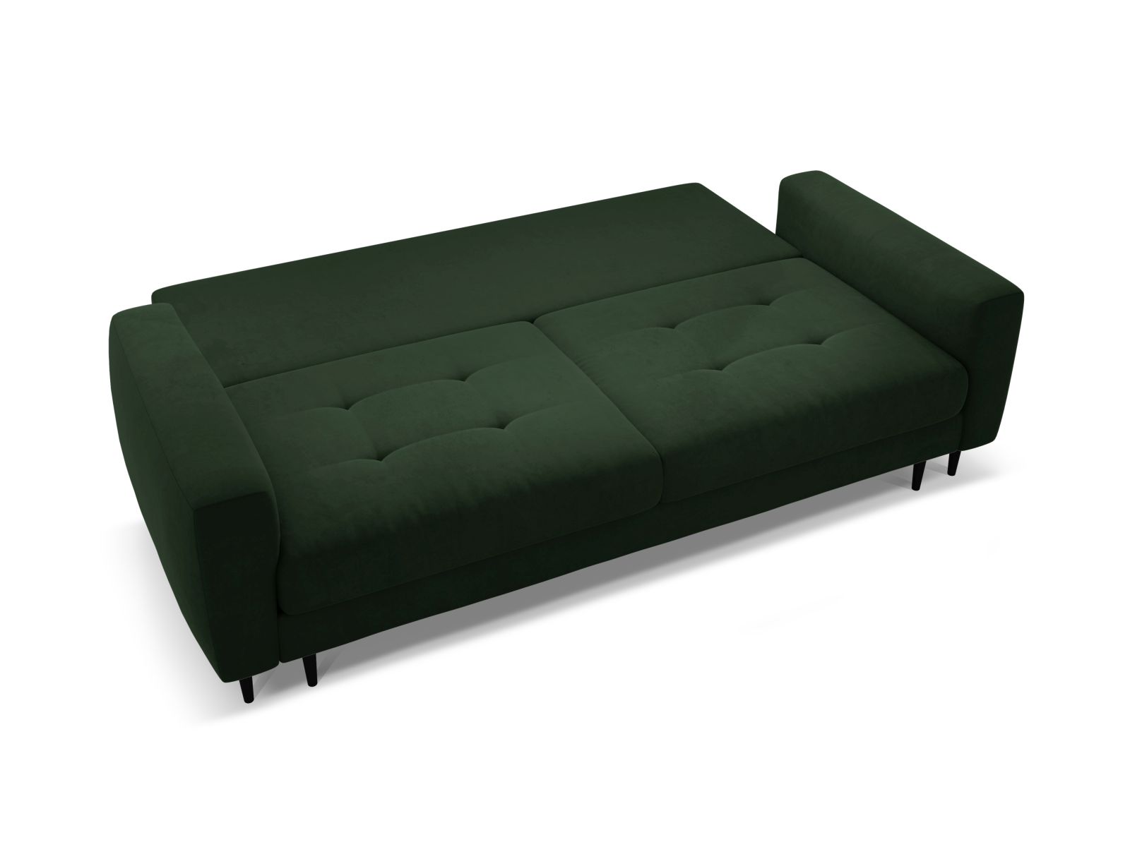 Velvet Sofa With Bed Function And Box, "Bemy", 3 Seats, 242x110x92