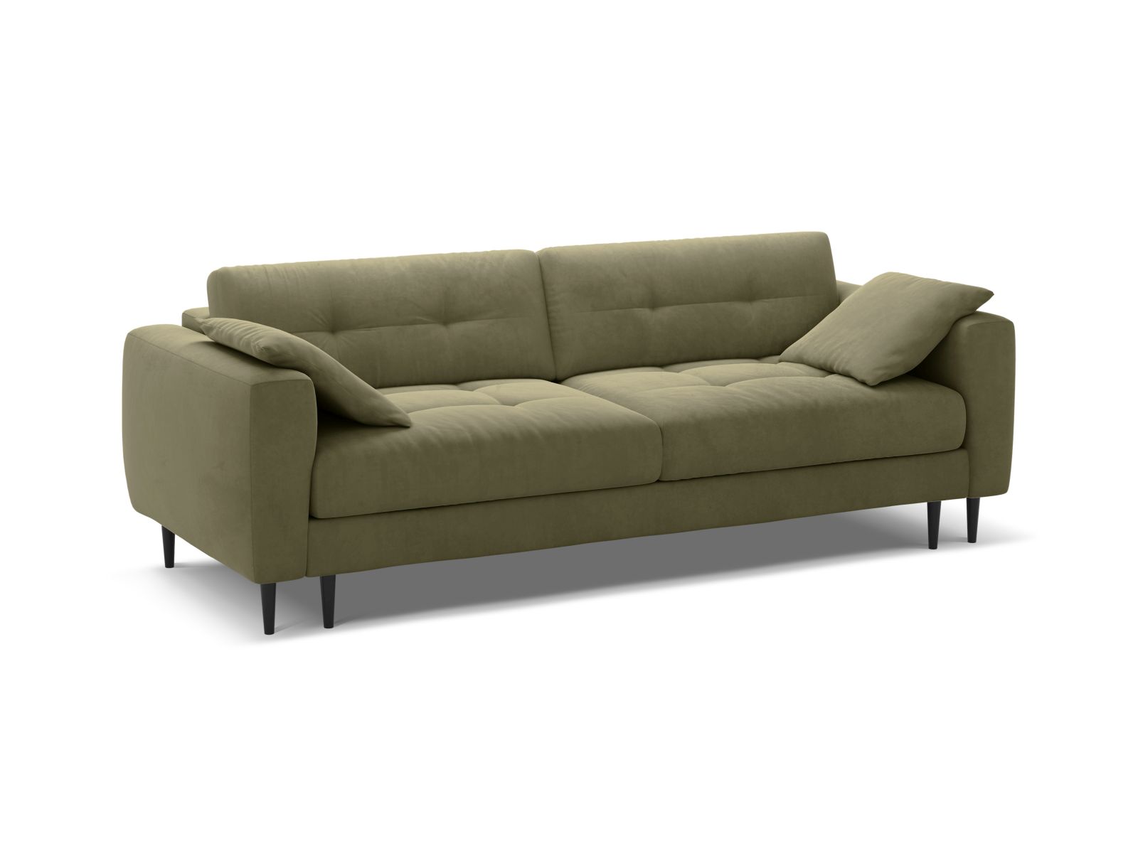 Velvet Sofa With Bed Function And Box, "Bemy", 3 Seats, 242x110x92