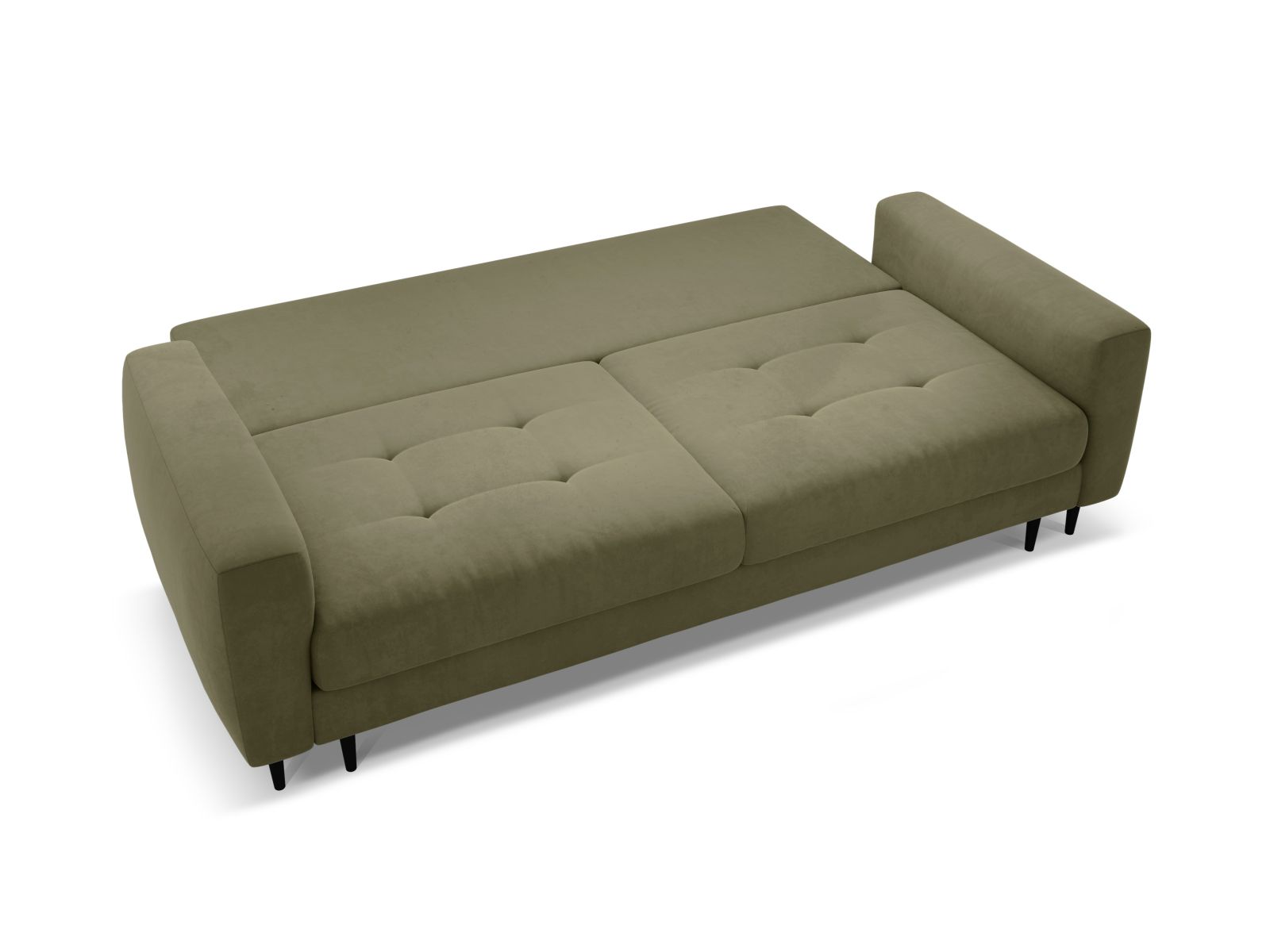Velvet Sofa With Bed Function And Box, "Bemy", 3 Seats, 242x110x92
