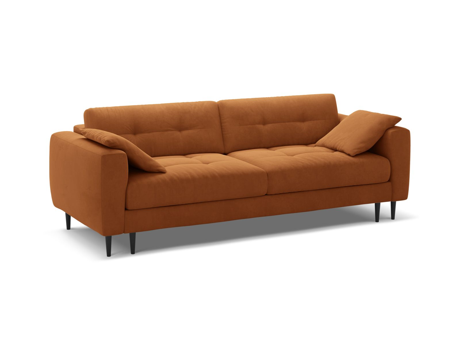 Velvet Sofa With Bed Function And Box, "Bemy", 3 Seats, 242x110x92