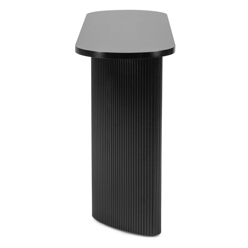 Biurko/konsola Pauline 140 cm, czarne, lamele