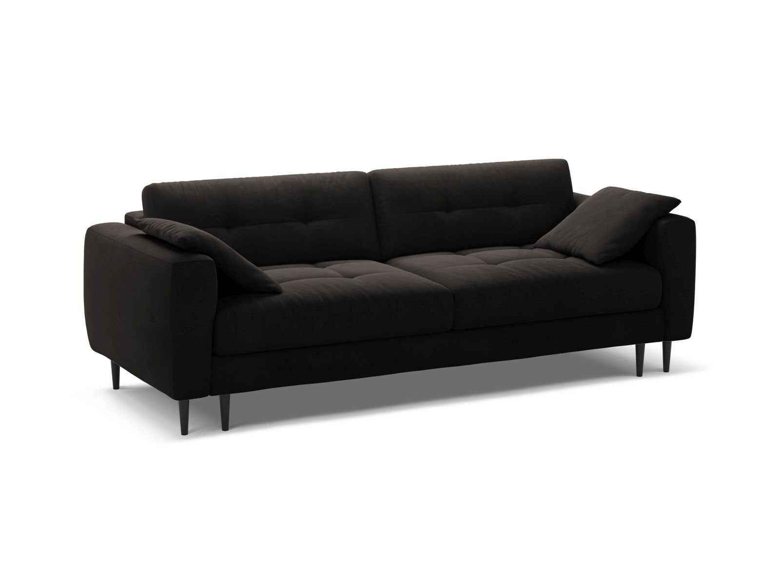 Velvet Sofa With Bed Function And Box, "Bemy", 3 Seats, 242x110x92
