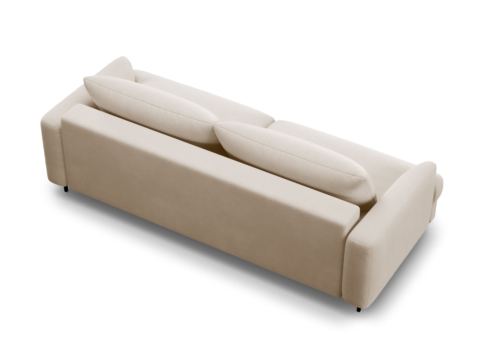 Velvet Sofa With Bed Function And Box, "Naomi", 3 Seats, 233x110x95