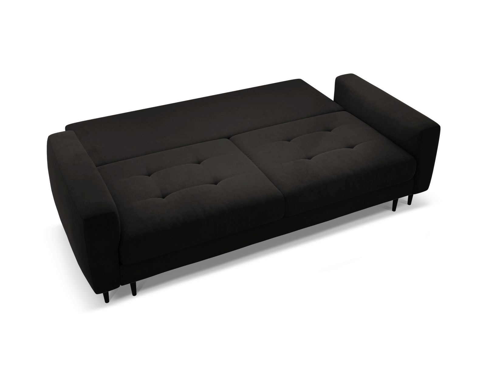 Velvet Sofa With Bed Function And Box, "Bemy", 3 Seats, 242x110x92