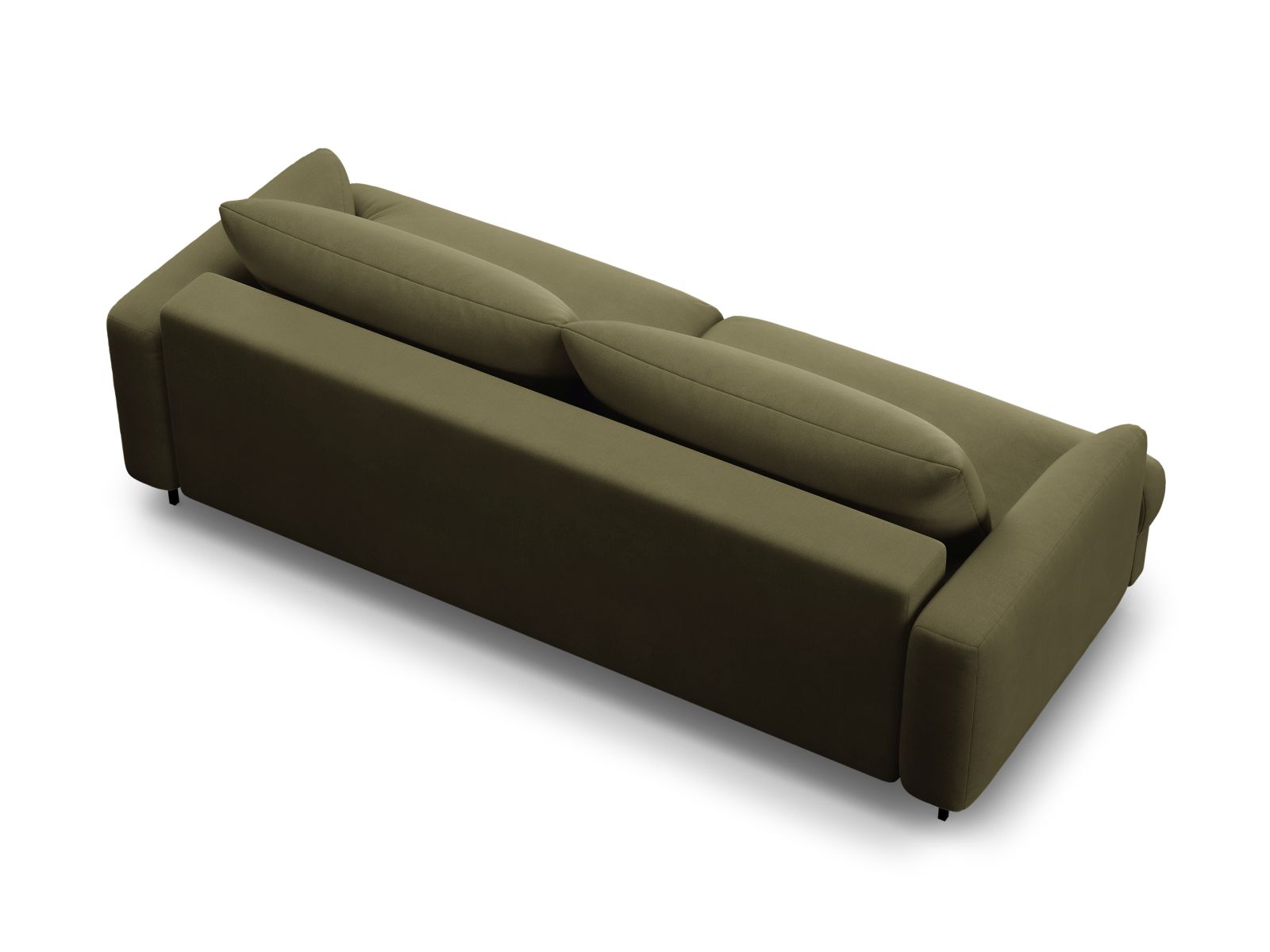 Velvet Sofa With Bed Function And Box, "Naomi", 3 Seats, 233x110x95