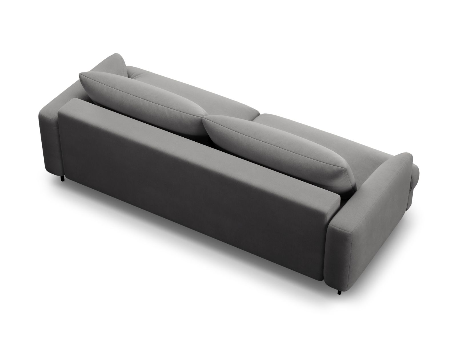 Velvet Sofa With Bed Function And Box, "Naomi", 3 Seats, 233x110x95