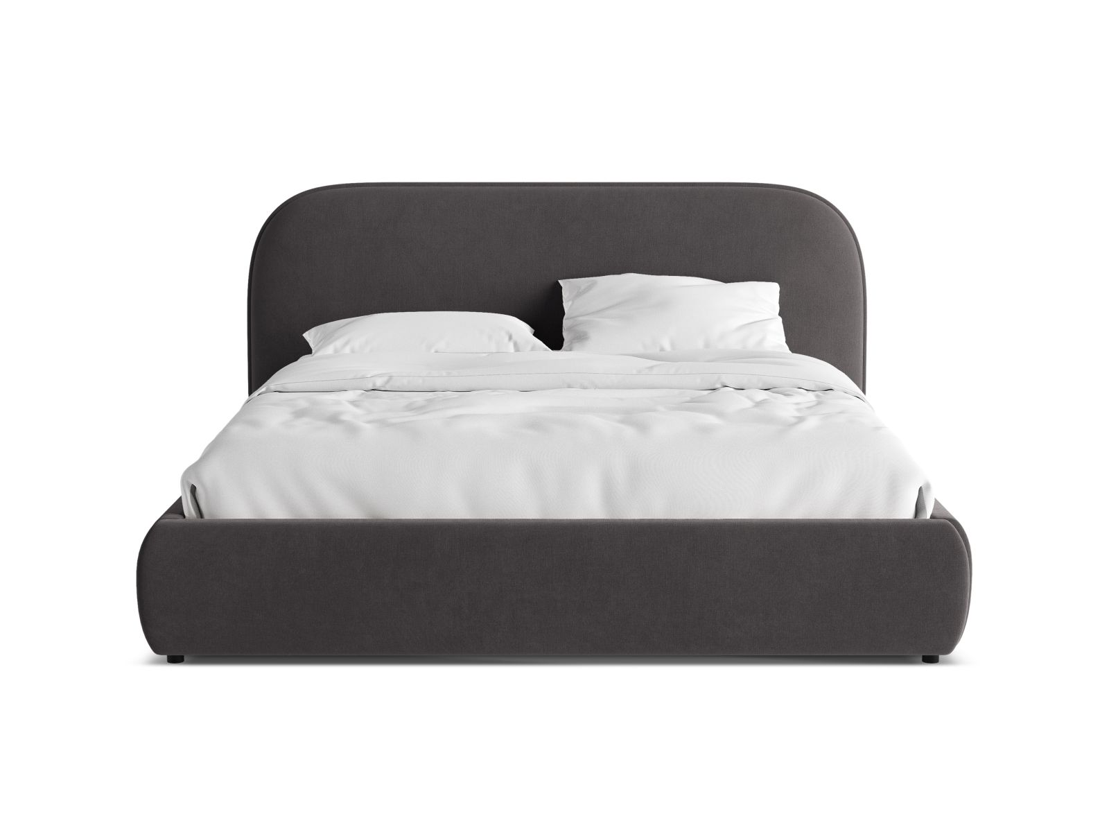 Velvet Storage Bed With Headboard, "Murada", 193x226x100