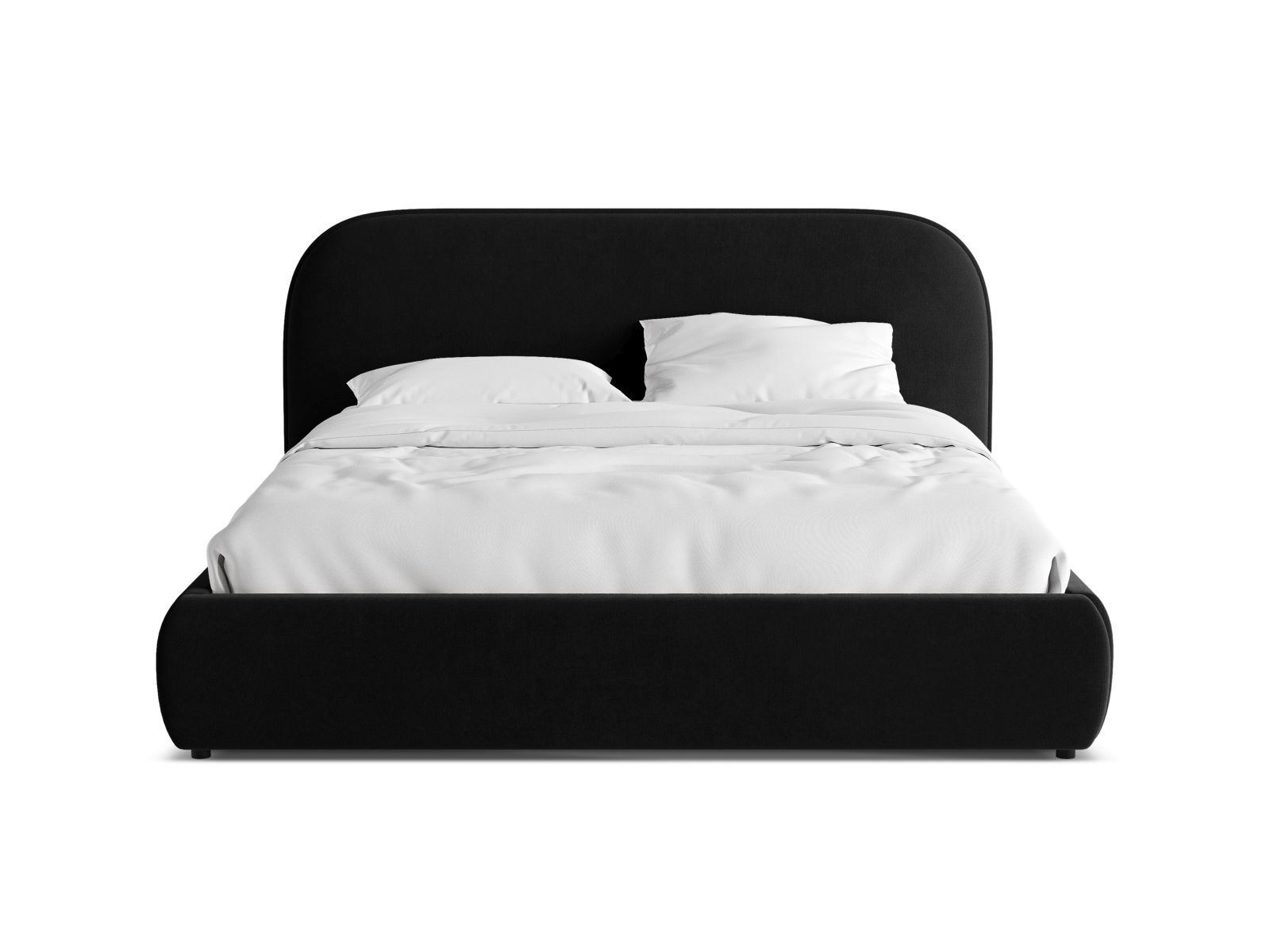 Velvet Storage Bed With Headboard, "Murada", 213x226x100