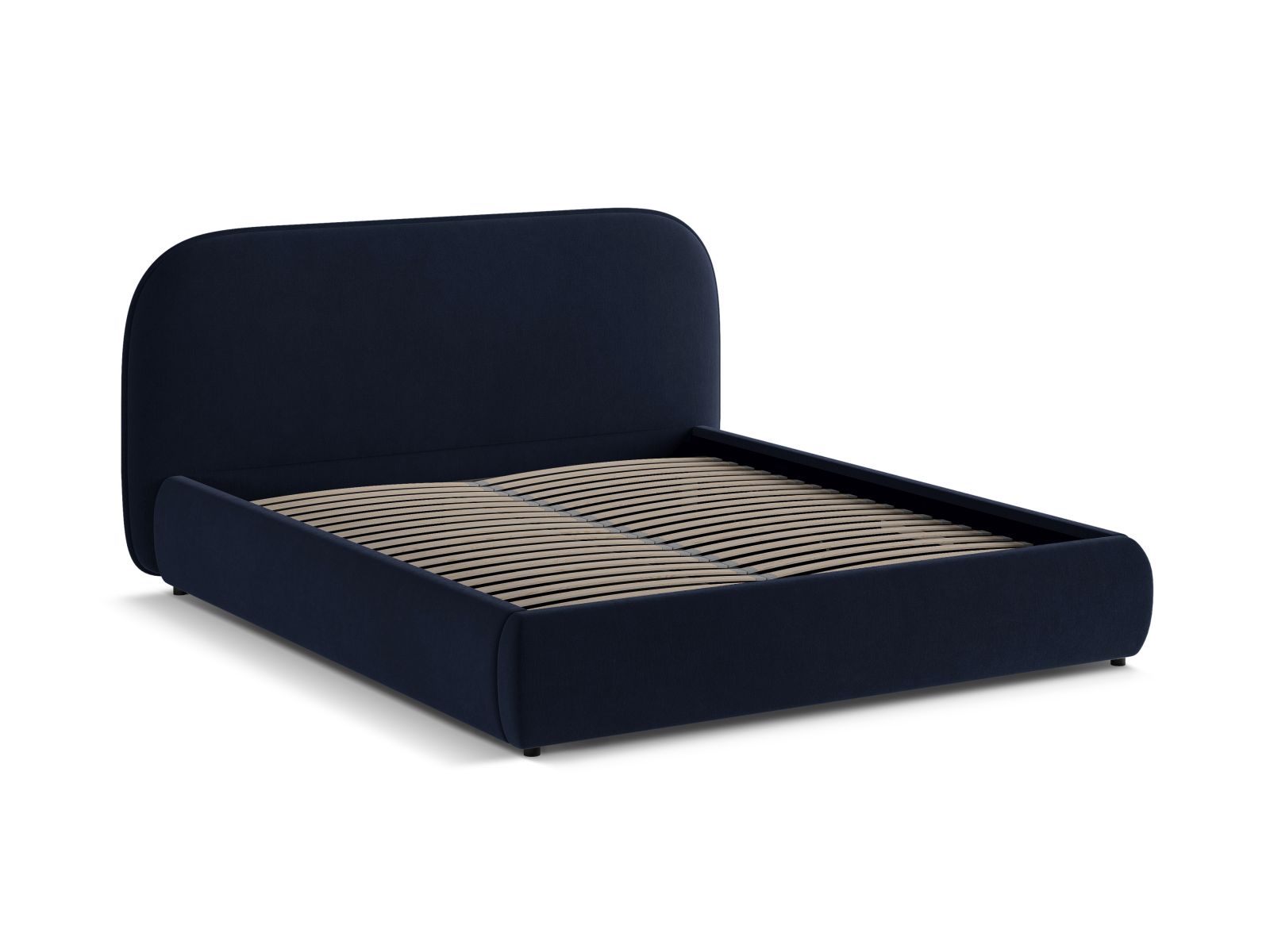 Velvet Storage Bed With Headboard, "Murada", 213x226x100