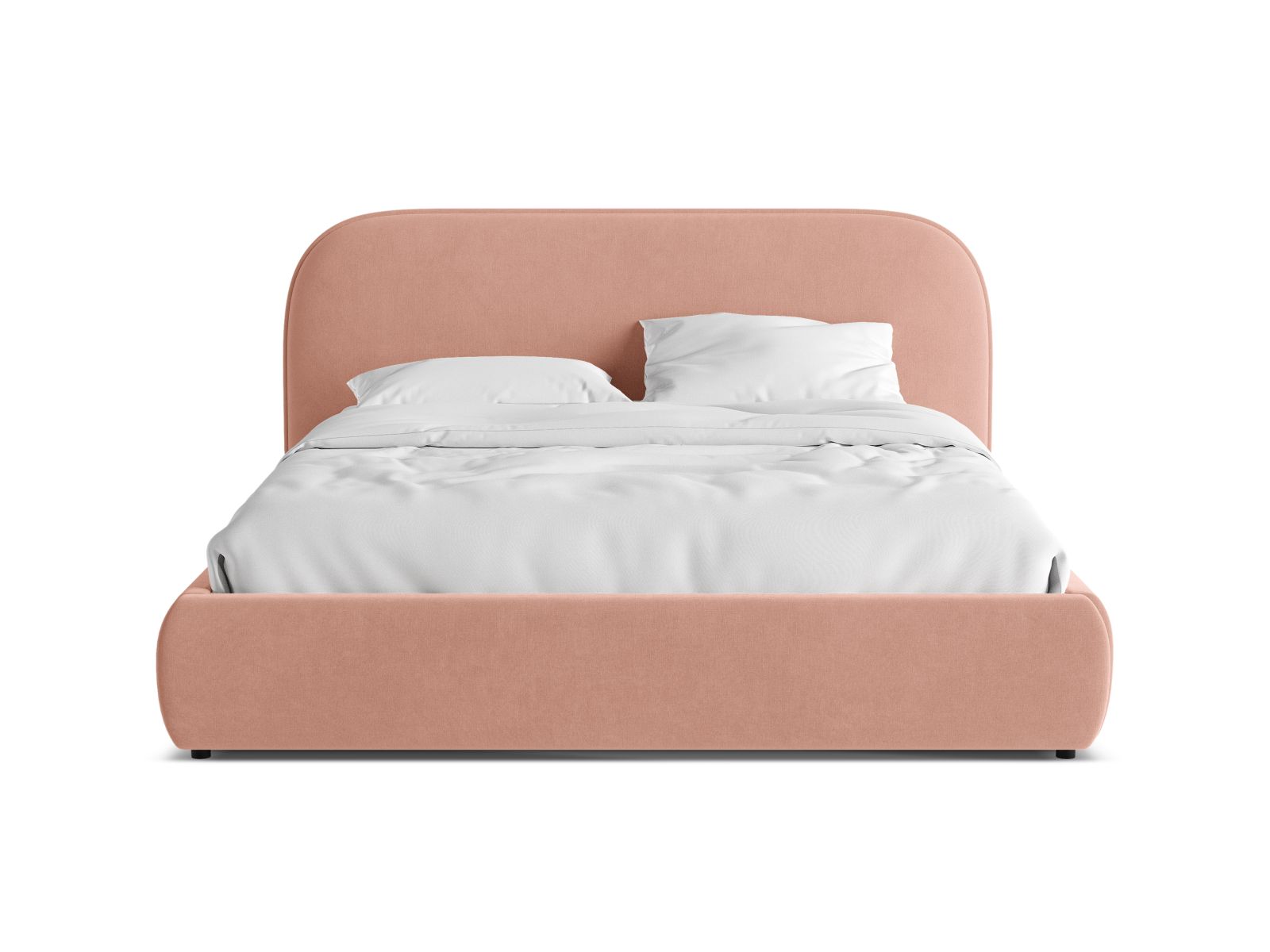 Velvet Storage Bed With Headboard, "Murada", 213x226x100