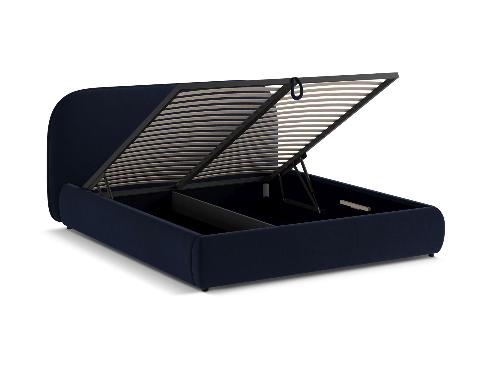 Velvet Storage Bed With Headboard, "Murada", 233x226x100