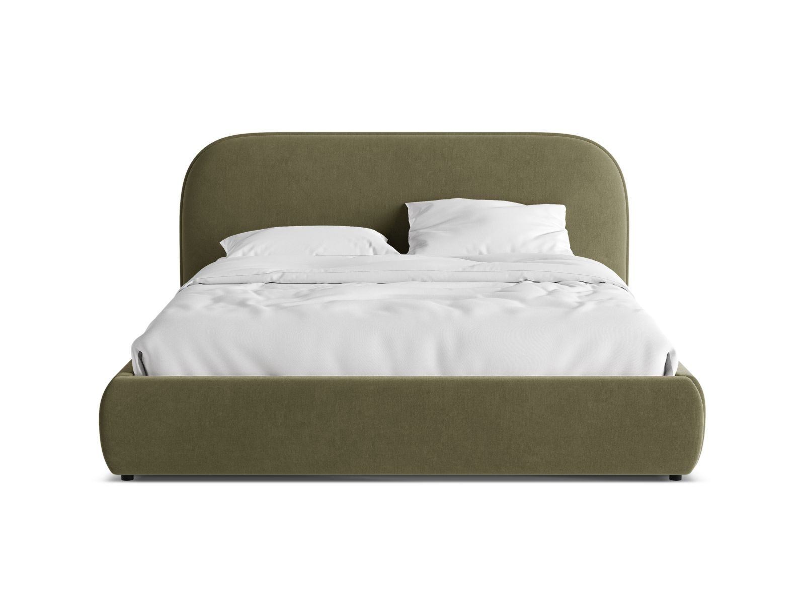 Velvet Storage Bed With Headboard, "Murada", 233x226x100