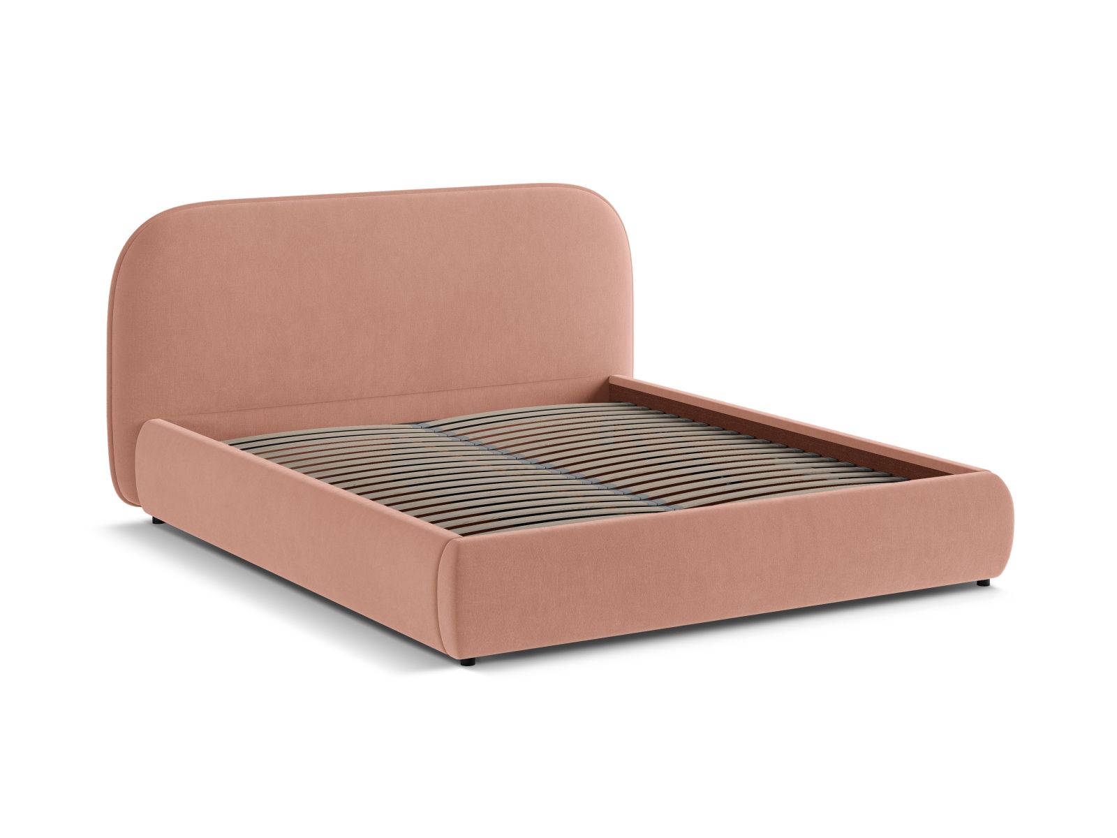 Velvet Storage Bed With Headboard, "Murada", 233x226x100