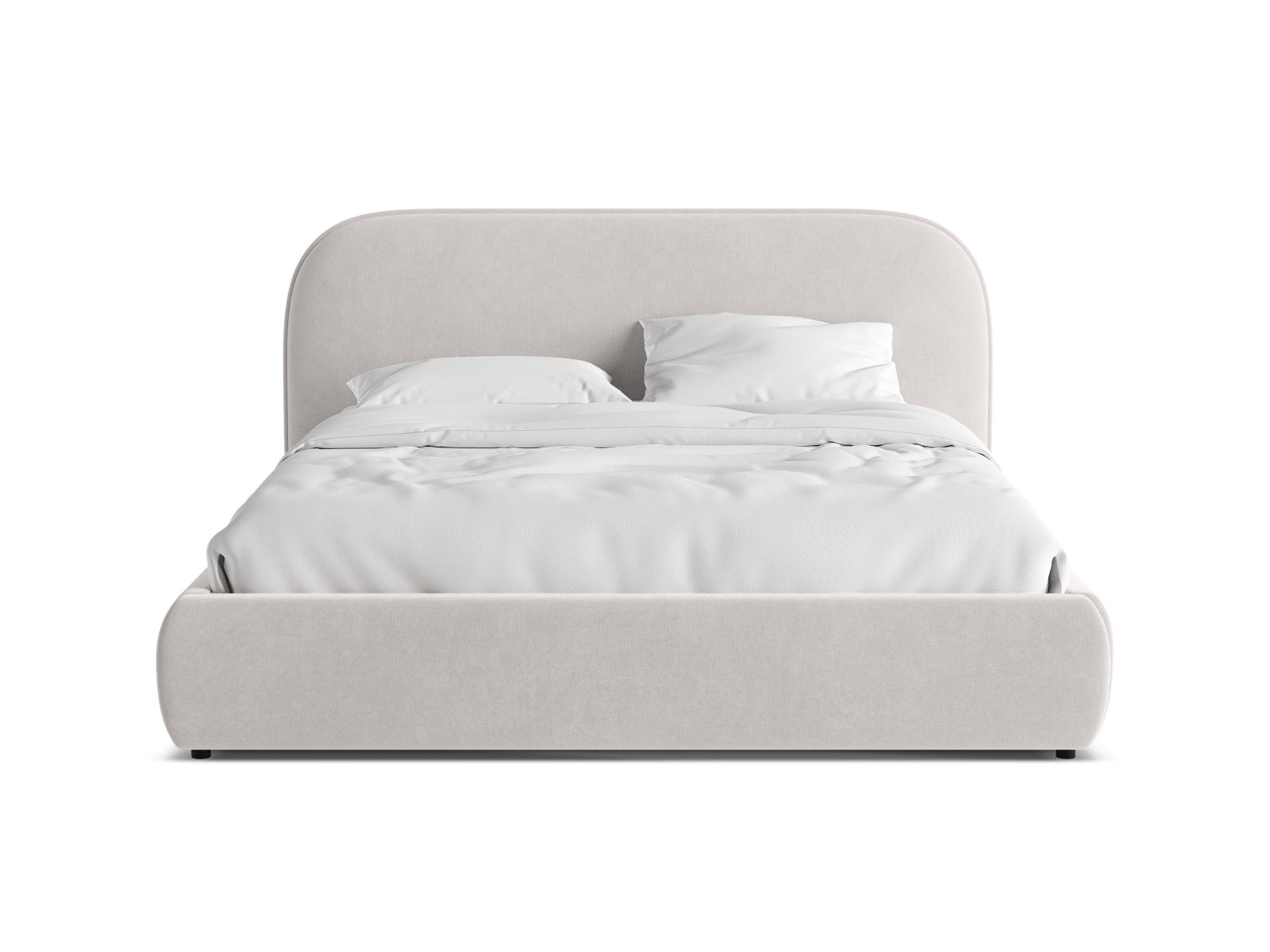 Velvet Storage Bed With Headboard, "Murada", 233x226x100