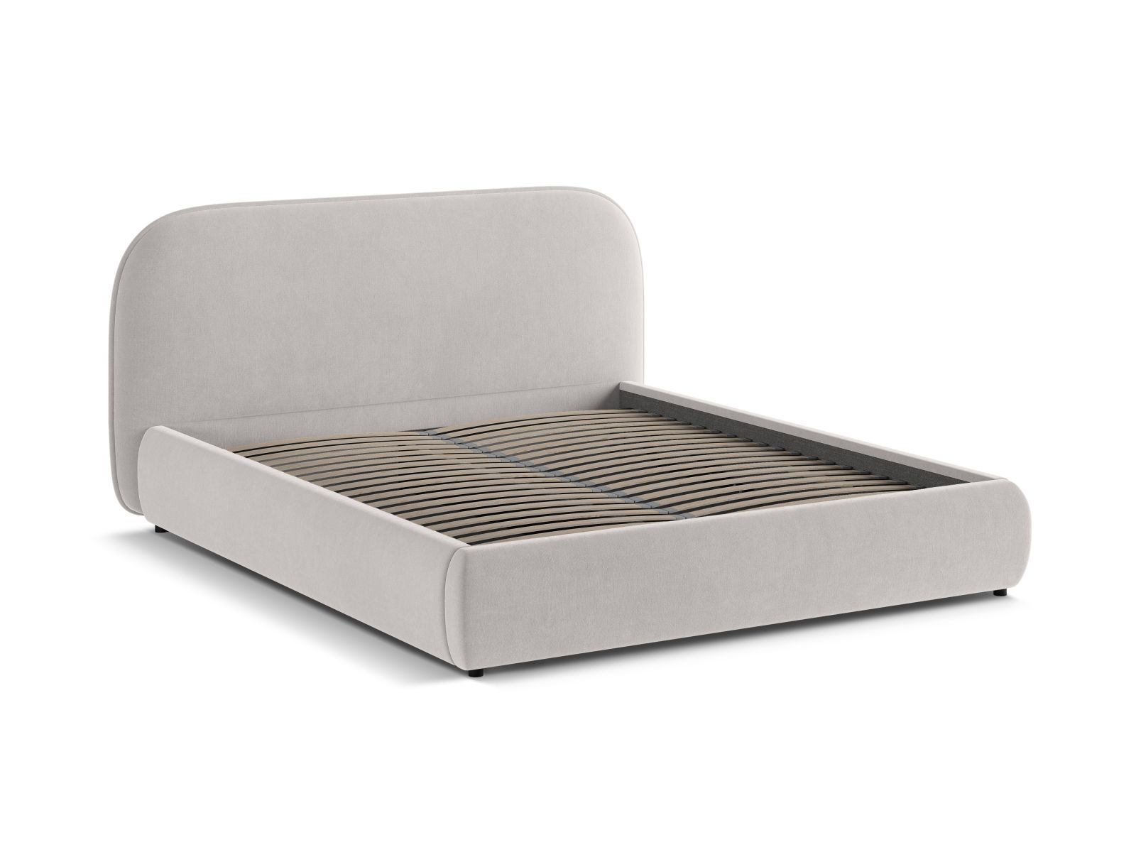 Velvet Storage Bed With Headboard, "Murada", 233x226x100