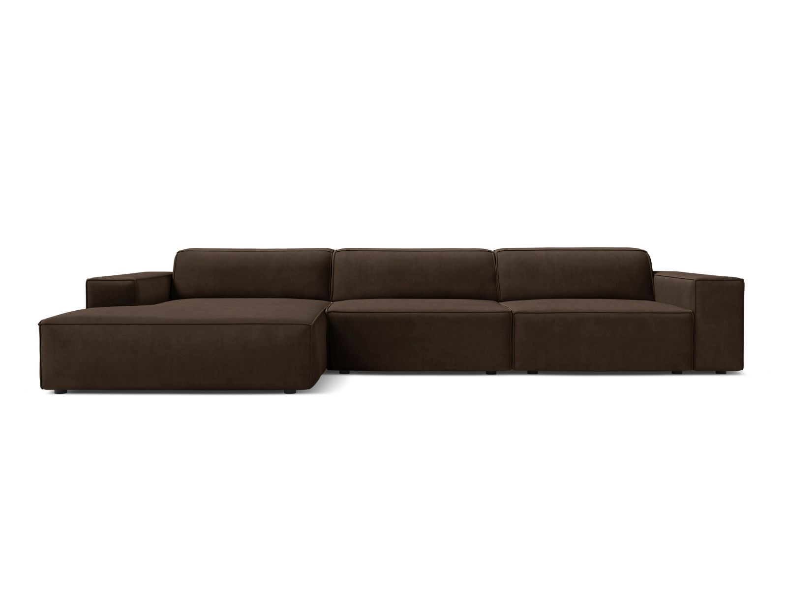 Velvet Modular Left Corner Sofa, "Jodie", 4 Seats, 284x162x77
