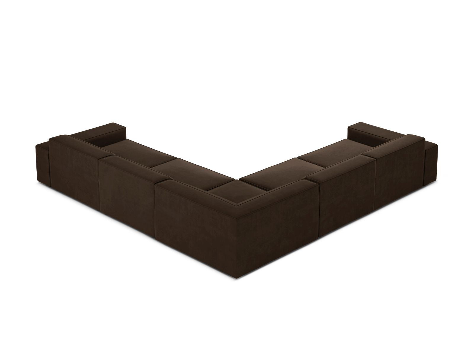 Velvet Symmetrical Corner Sofa, "Jodie", 6 Seats, 283x283x77