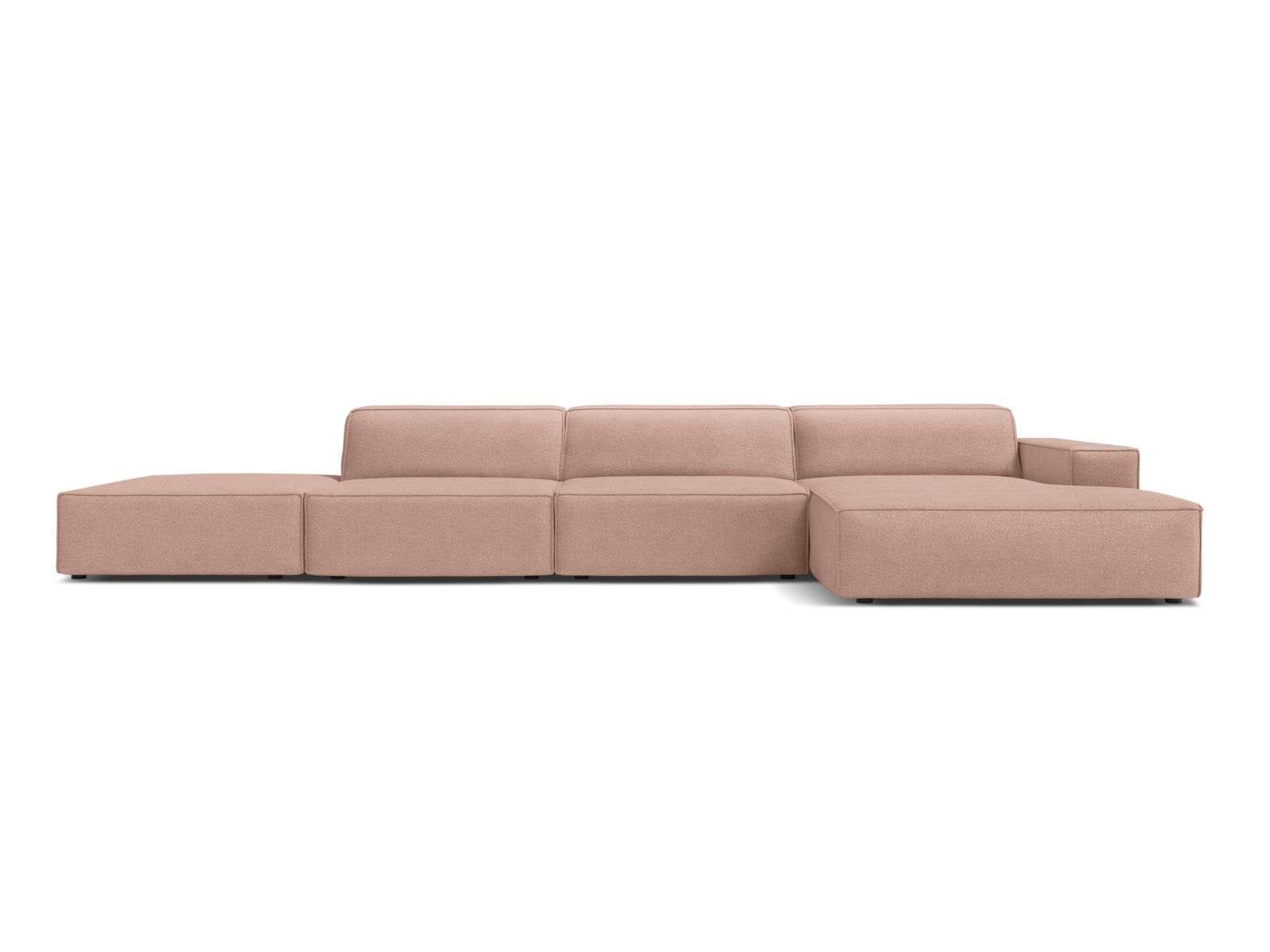 Boucle Modular Right Corner Sofa, "Jodie", 5 Seats, 341x162x77