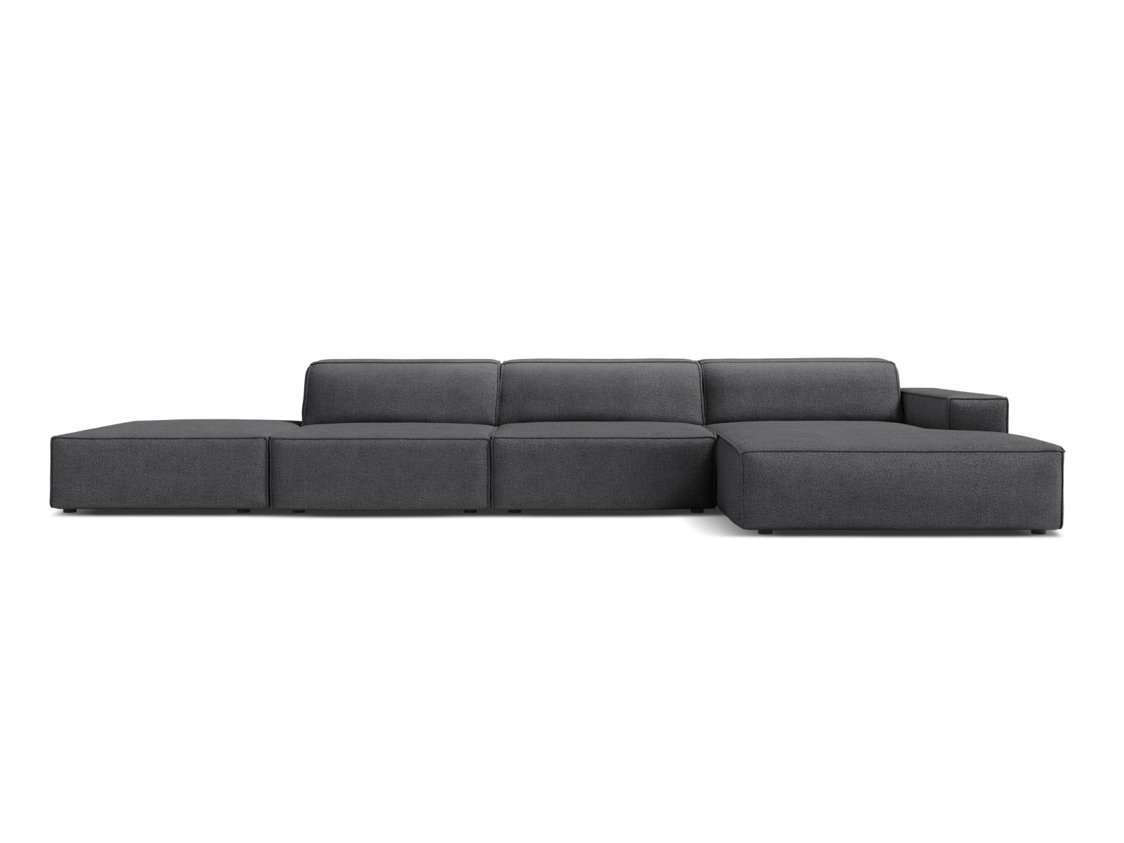 Boucle Modular Right Corner Sofa, "Jodie", 5 Seats, 341x162x77