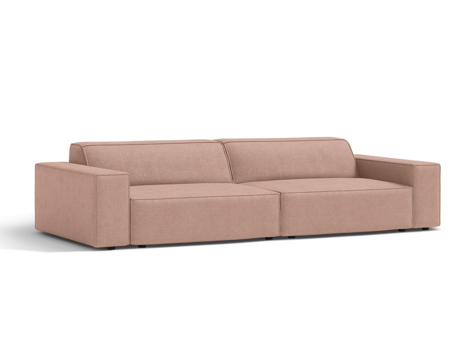 Boucle Modular Sofa, "Jodie", 4 Seats, 244x99x77