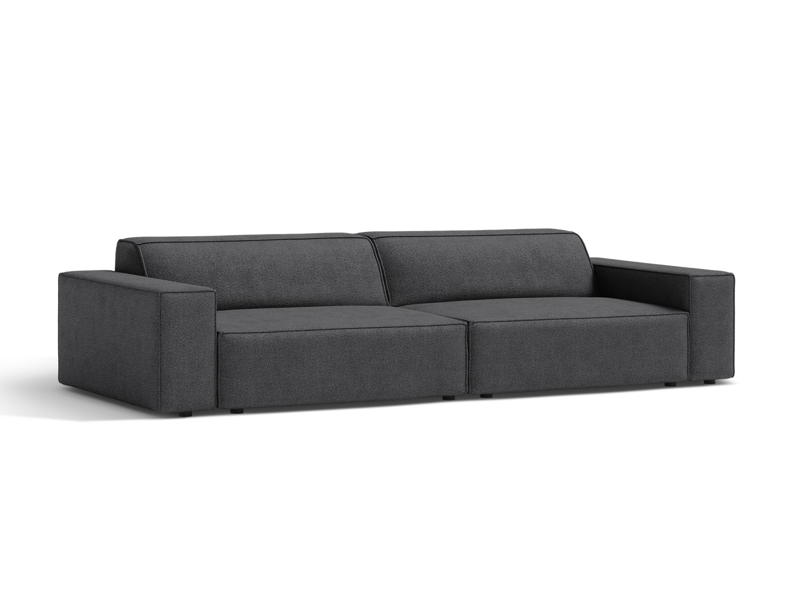 Boucle Modular Sofa, "Jodie", 4 Seats, 244x99x77