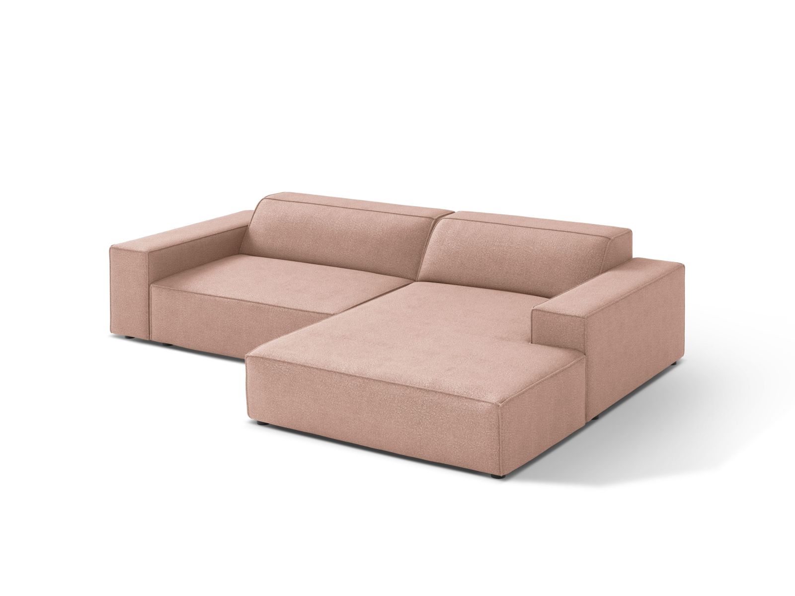 Boucle Modular Right Corner Sofa, "Jodie", 3 Seats, 224x162x77