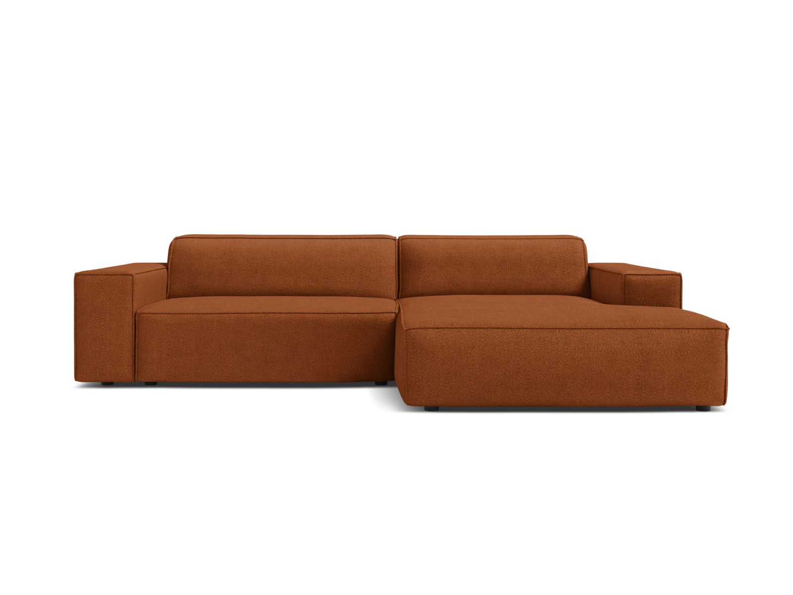 Boucle Modular Right Corner Sofa, "Jodie", 3 Seats, 224x162x77