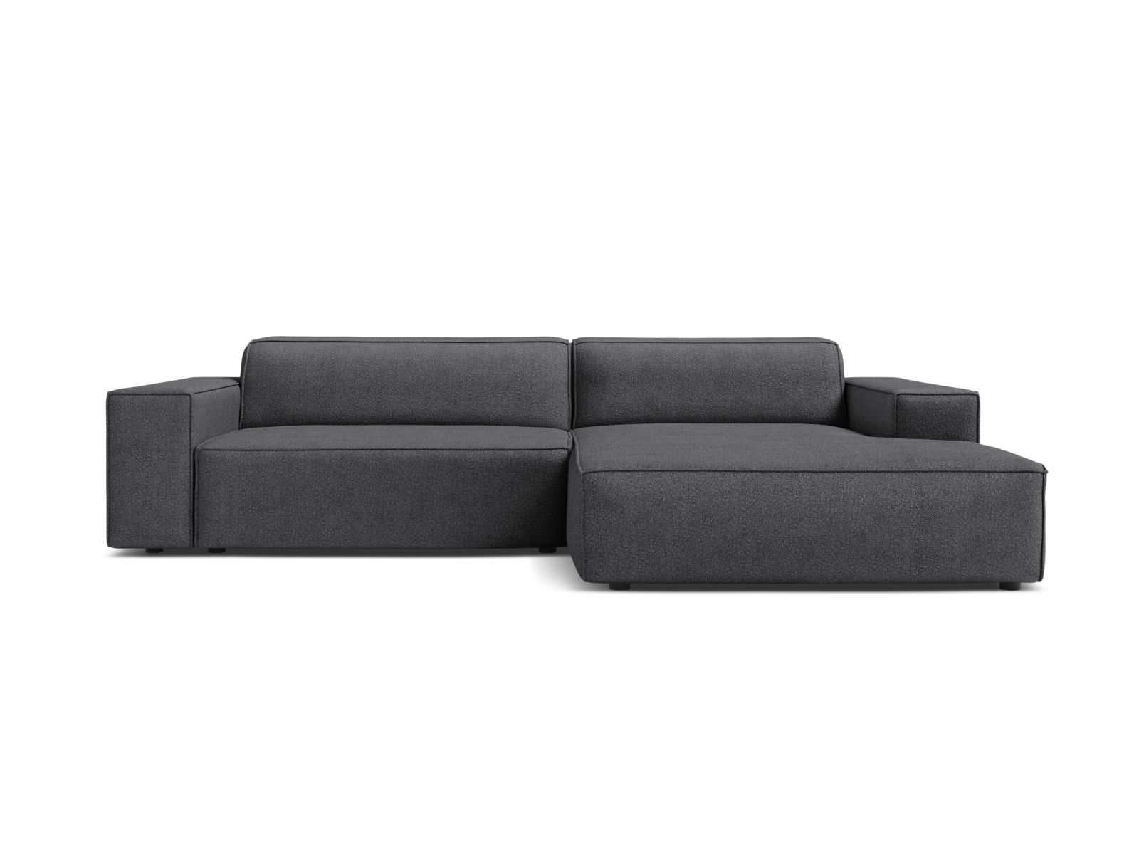 Boucle Modular Right Corner Sofa, "Jodie", 3 Seats, 224x162x77