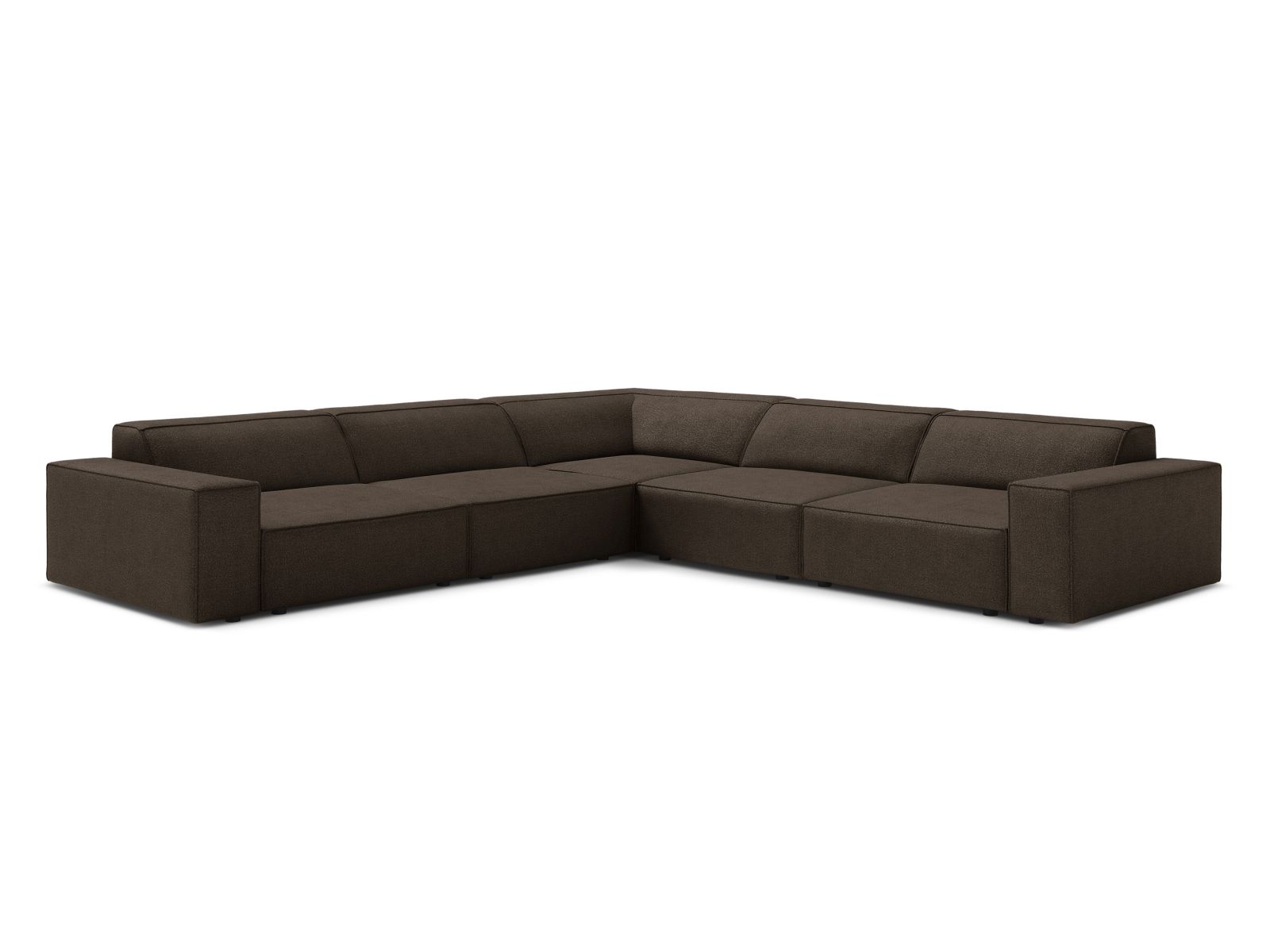 Boucle Symmetrical Corner Sofa, "Jodie", 6 Seats, 283x283x77