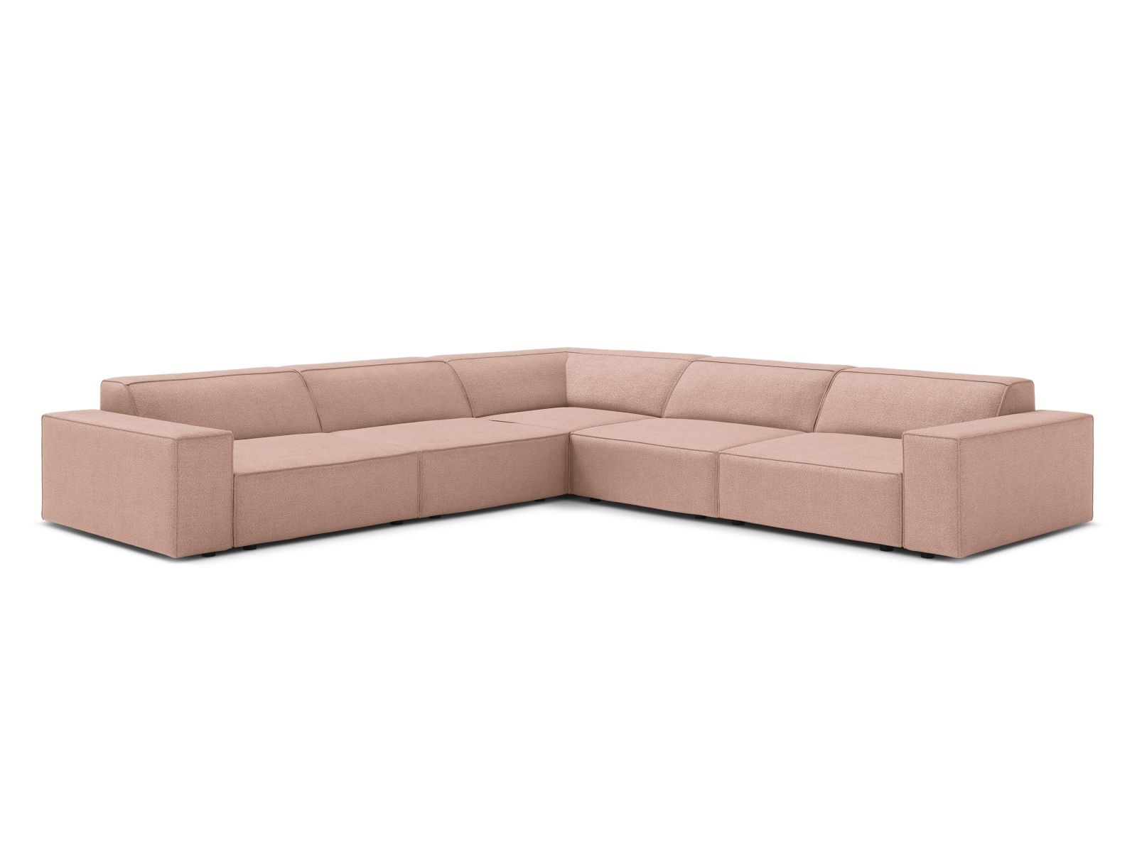 Boucle Symmetrical Corner Sofa, "Jodie", 6 Seats, 283x283x77
