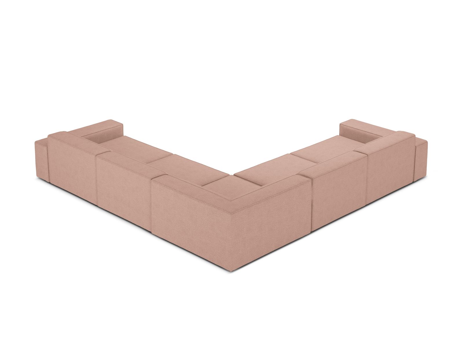 Boucle Symmetrical Corner Sofa, "Jodie", 6 Seats, 283x283x77