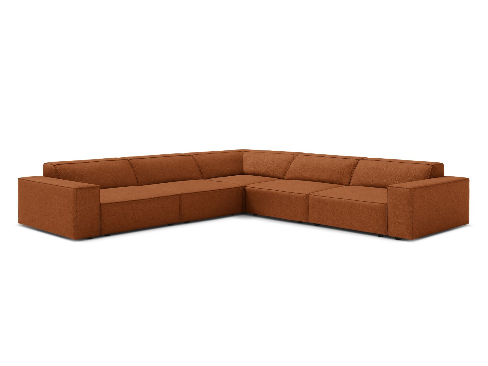 Boucle Symmetrical Corner Sofa, "Jodie", 6 Seats, 283x283x77